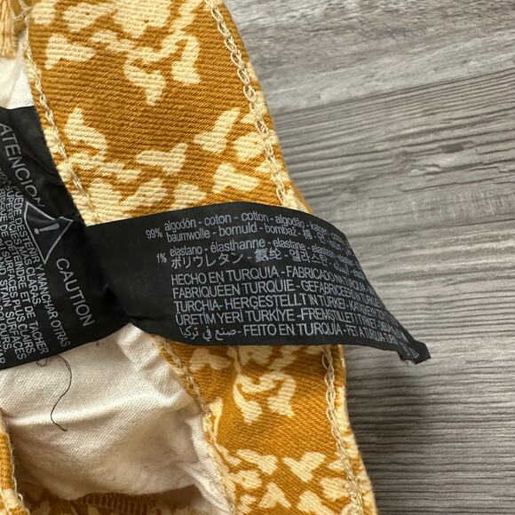 Zara The Dreed Burnt Orange Womens 8 Moroccan AOP Raw Hem Cropped Flare Jeans - Picture 5 of 12